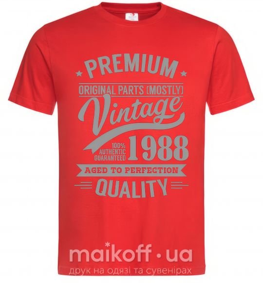 Чоловіча футболка Premium vintage 1988 Червоний фото