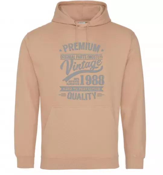Жіноча толстовка (худі) Premium vintage 1988 Пісочний фото