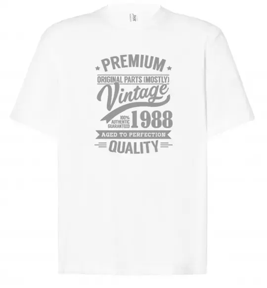 Футболка Оверсайз Premium vintage 1988 Білий фото