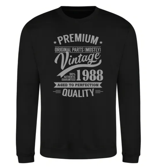 Світшот Premium vintage 1988 Чорний фото
