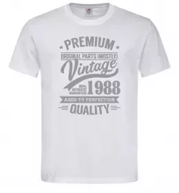 Мужская футболка Premium vintage 1988 Белый фото