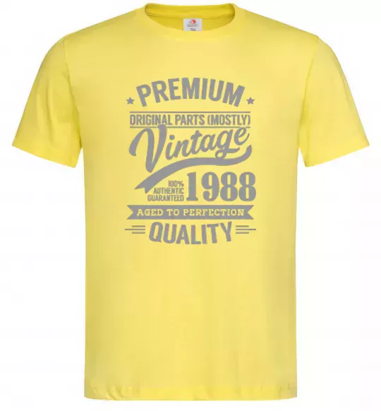 Мужская футболка Premium vintage 1988 Лимонный фото