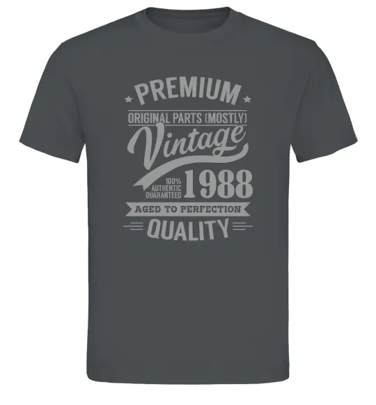 Мужская футболка Premium vintage 1988 Графит фото