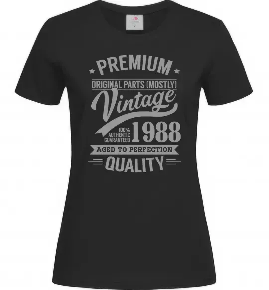 Женская футболка Premium vintage 1988 Черный фото