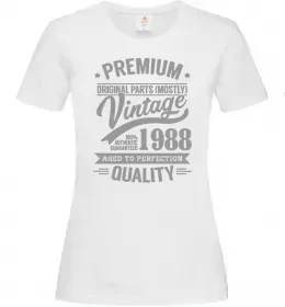 Женская футболка Premium vintage 1988 Белый фото