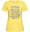 Женская футболка Premium vintage 1988 Лимонный фото