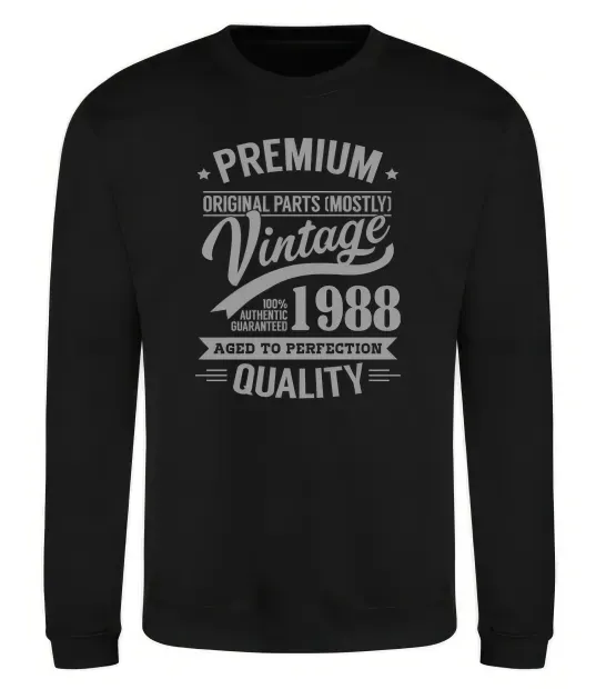 Світшот Premium vintage 1988 Чорний фото