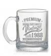 Чашка скляна Premium vintage 1988 Прозорий фото
