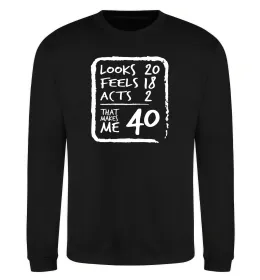 Світшот That makes me 40 Чорний фото