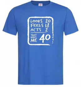 Мужская футболка That makes me 40 Ярко-синий фото