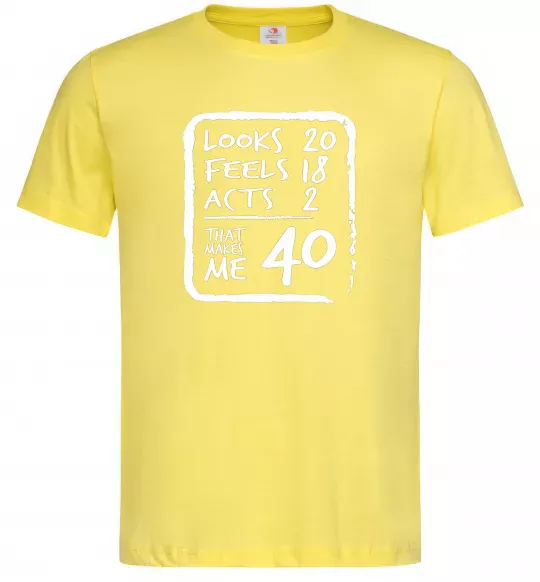 Мужская футболка That makes me 40 Лимонный фото