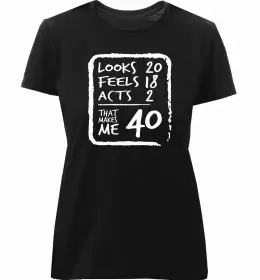 Женская премиум футболка Життя починається в 40 Белый фото