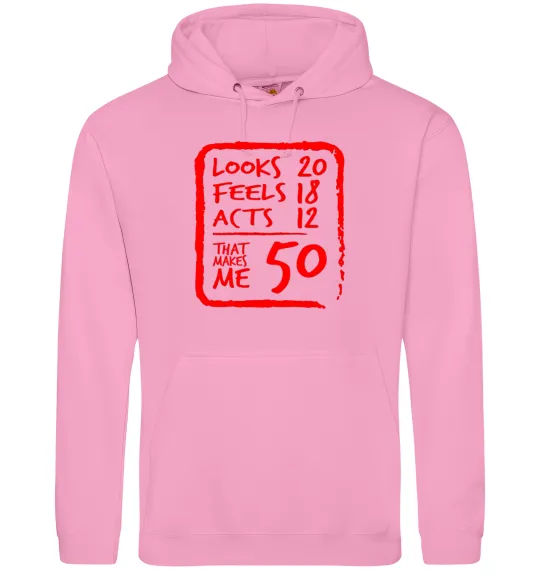 Чоловіча толстовка (худі) That makes me 50 Рожевий фото