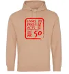Мужская толстовка (худи) That makes me 50 Песочный фото