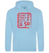 Чоловіча толстовка (худі) That makes me 50 Блакитний фото