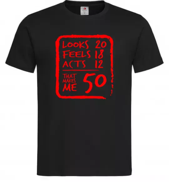 Чоловіча футболка That makes me 50 Чорний фото