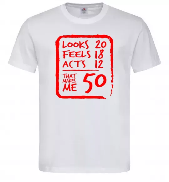 Чоловіча футболка That makes me 50 Білий фото