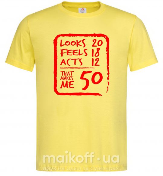 Чоловіча футболка That makes me 50 Лимонний фото