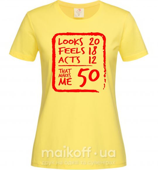 Жіноча футболка That makes me 50 Лимонний фото