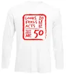 Лонгслив That makes me 50 Белый фото