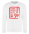 Свитшот That makes me 50 Белый фото