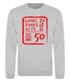 Свитшот That makes me 50 Серый меланж фото