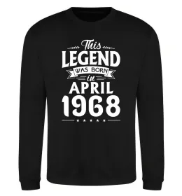 Світшот This Legend was born in April 1968 Чорний фото