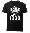 Чоловіча преміум футболка This Legend was born in April 1968 Чорний фото