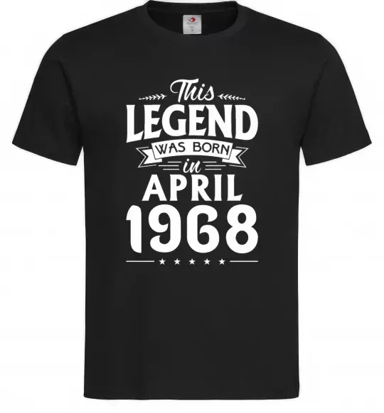 Чоловіча футболка This Legend was born in April 1968 Чорний фото