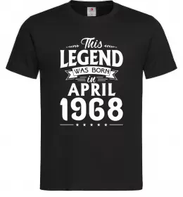 Мужская футболка This Legend was born in April 1968 Черный фото