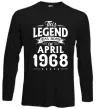 Лонгслив This Legend was born in April 1968 Черный фото