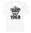 Футболка Оверсайз This Legend was born in May 1968 Белый фото