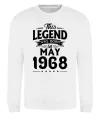 Світшот This Legend was born in May 1968 Білий фото