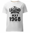 Мужская премиум футболка This Legend was born in May 1968 Белый фото