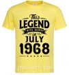 Мужская футболка This Legend was born in July 1968 Лимонный фото