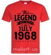 Мужская футболка This Legend was born in July 1968 Красный фото