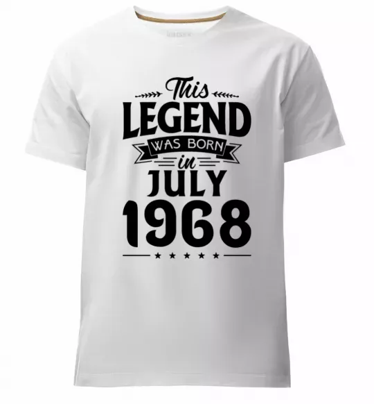 Чоловіча преміум футболка This Legend was born in July 1968 Білий фото