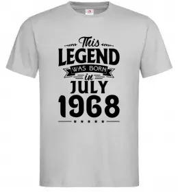 Мужская футболка This Legend was born in July 1968 Серый фото