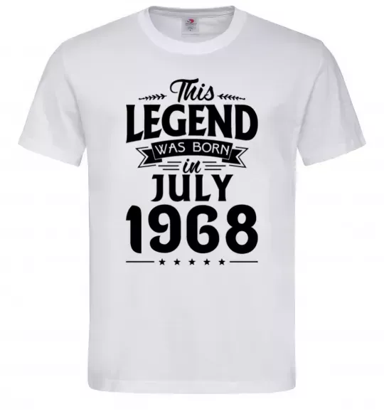 Чоловіча футболка This Legend was born in July 1968 Білий фото