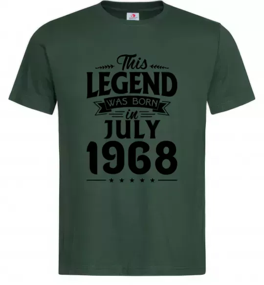 Чоловіча футболка This Legend was born in July 1968 Темно-зелений фото
