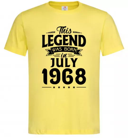 Чоловіча футболка This Legend was born in July 1968 Лимонний фото