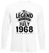 Лонгслив This Legend was born in July 1968 Белый фото