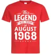 Мужская футболка This Legend was born in August 1968 Красный фото
