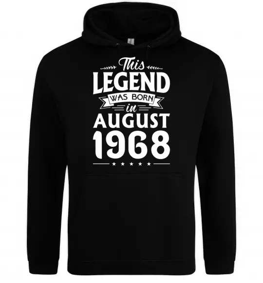 Жіноча толстовка (худі) This Legend was born in August 1968 Чорний фото