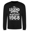 Світшот This Legend was born in August 1968 Чорний фото