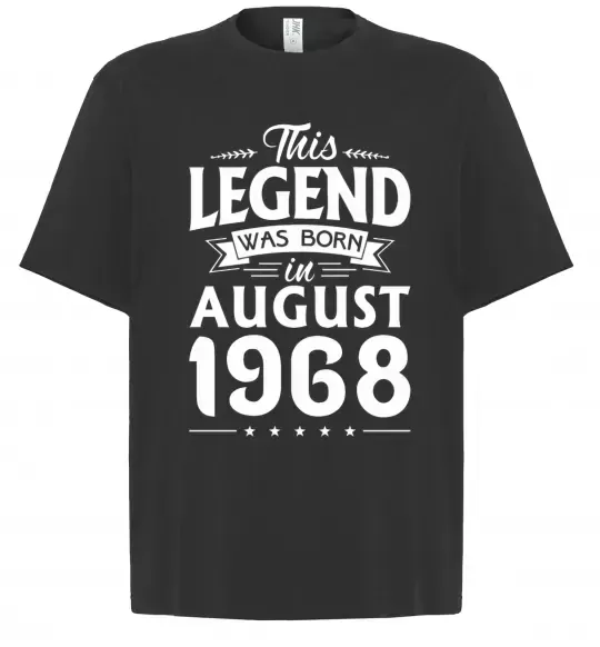 Футболка Оверсайз This Legend was born in August 1968 Чорний фото