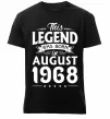 Мужская премиум футболка This Legend was born in August 1968 Черный фото