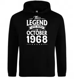 Женская толстовка (худи) This Legend was born in October 1968 Черный фото