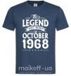Мужская футболка This Legend was born in October 1968 Темно-синий фото