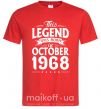 Мужская футболка This Legend was born in October 1968 Красный фото